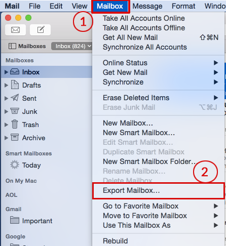 bulk export mac mail server