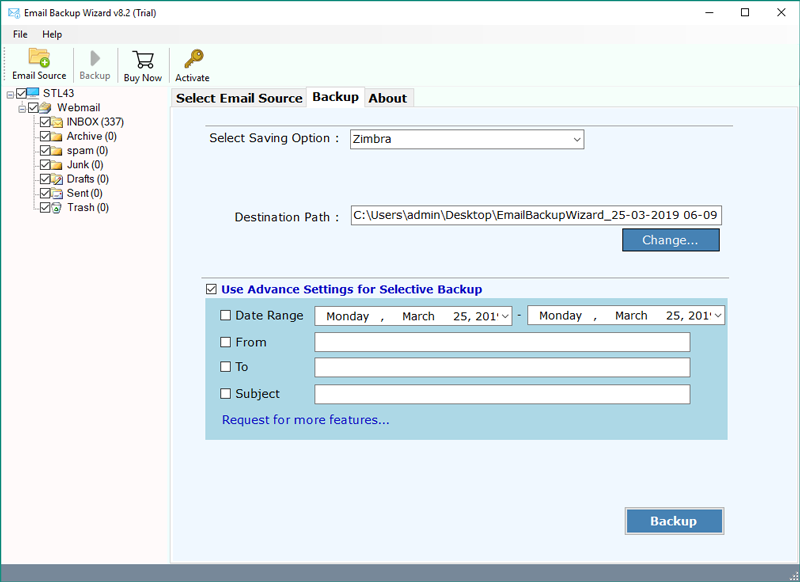 zimbra desktop manage email